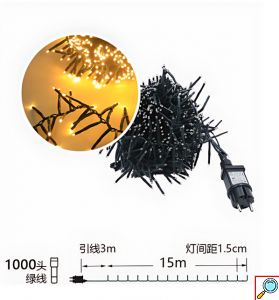 Χριστουγεννιάτικα Λαμπάκια 1000 LED Θερμού Φωτισμού 15m – Φωτάκια Εσωτερικού και Εξωτερικού Χώρου