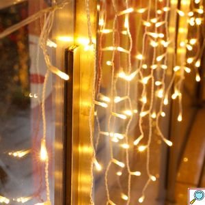 Χριστουγεννιάτικα Λαμπάκια Βροχή 200LED Θερμού Φωτισμού 3m