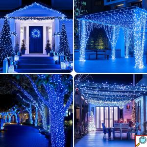 Χριστουγεννιάτικα Λαμπάκια 13.95m με 280 LED Μπλε Φωτισμού, IP44
