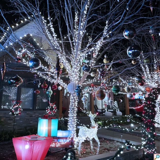 Χριστουγεννιάτικα Λαμπάκια 200LED 14.3m Ψυχρού Λευκού Φωτισμού με Πράσινο Καλώδιο