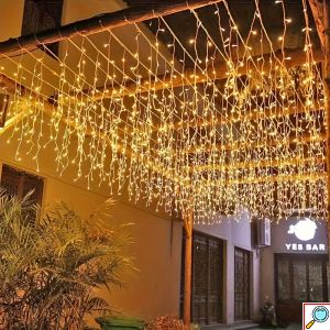 Χριστουγεννιάτικα Λαμπάκια Βροχή 232 LED 7m Θερμού Φωτισμού