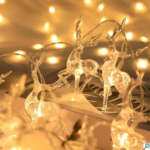 Χριστουγεννιάτικη Γιρλάντα Ελαφάκια 10LED 1.5m Aigostar – Θερμός Λευκός Φωτισμός