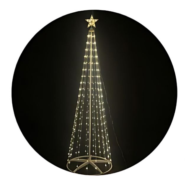 Χριστουγεννιάτικο Δέντρο LED 150cm με 154 Λαμπάκια – Πολύχρωμος Φωτισμός Εσωτερικού & Εξωτερικού Χώρου