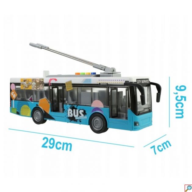 City Bus 1:16 Αστικό Λεωφορείο – Φώτα LED, Ήχοι και Ανοιγόμενες Πόρτες 0 Friction Powered