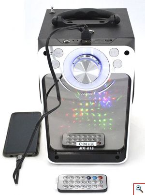 Bluetooth Φορητό Ηχοσύστημα Karaoke USB - TF - Ράδιο CMIK MK-618 σε Διάφορα Χρώματα