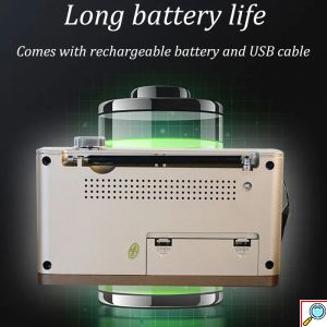 Ρετρό Ασύρματο Φορητό Ηχείο Bluetooth - Ραδιόφωνο CMiK 5W με Ροδέλα TF, USB, AUX - Γκρι