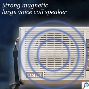 Ρετρό Ασύρματο Φορητό Ηχείο Bluetooth - Ραδιόφωνο CMiK 5W με Ροδέλα TF, USB, AUX - Γκρι