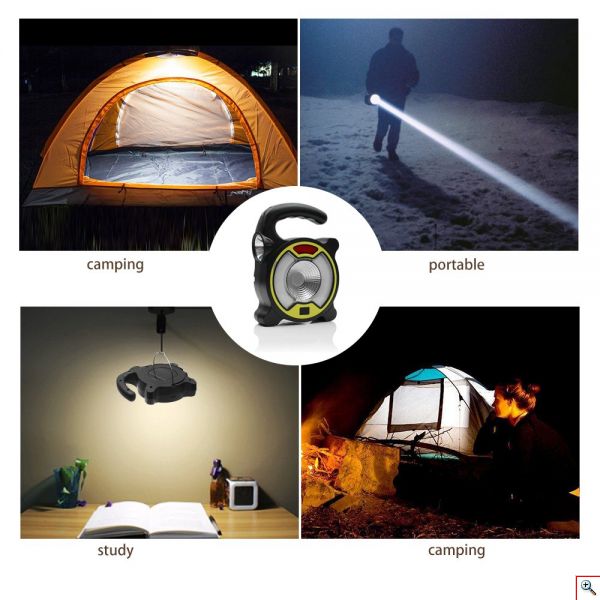 USB LED Επαναφορτιζόμενος Φακός - Φωτεινή Λάμπα Εργασίας - Multi-Function Working COB Light