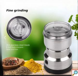 RAF Ηλεκτρικός Μύλος Καφέ 300W με Χωρητικότητα 50gr Ασημί