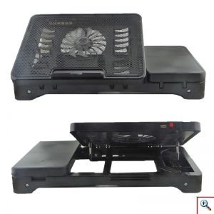 Φορητό Πτυσσόμενο Τραπεζάκι Laptop με Ανεμιστήρα 12 cm