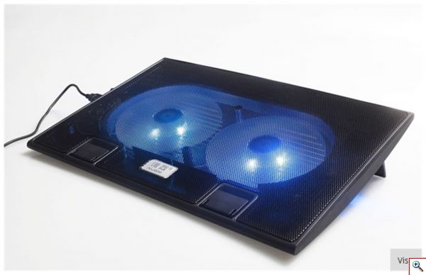 Βάση Στήριξης Laptop Με Διπλό Ανεμιστήρα για Ψύξη & 2 USB - Notebook Cooling Pad Χαμηλού Θορύβου