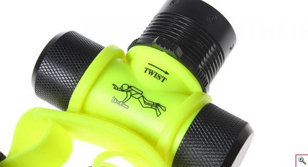Αδιάβροχος Υποβρύχιος Καταδυτικός CREE LED 300Lumens Φακός Κεφαλής