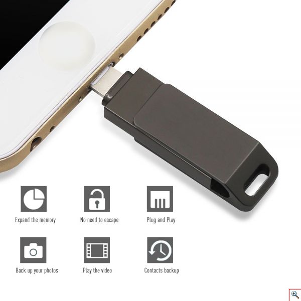 Mini USB OTG iSmart 32GB 2.0 OTG Flash Drive για όλα τα Smartphones & iPhone, iPad