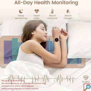 Γυναικείο Αδιάβροχο Smart Watch με Οθόνη 1.28″, Παλμογράφο, Θερμιδομετρητή, Πιεσόμετρο, Οξύμετρο, Μέτρηση Βημάτων και Ποιότητα Ύπνου, Aluminium 49mm 