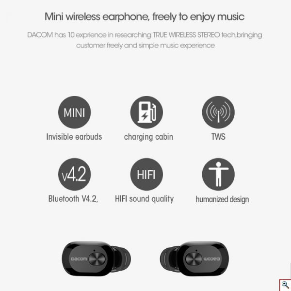 Μίνι Ασύρματα Bluetooth Ακουστικά Dacom K6H Pro με Θήκη Φόρτισης - Handsfree Wireless Headset