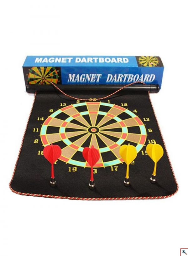 Μαγνητικός Στόχος Διπλής Όψης με 4 βελάκια 38x32εκ. 24185