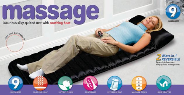 Ένα Θερμαινόμενο Στρώμα Μασάζ με 9 Σημεία Δόνησης με Καταπραϋντική Θερμότητα