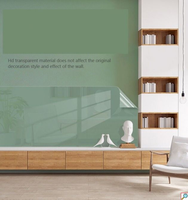 Διάφανο Ρολό Προστατευτικό Τοίχου 6m x 60cm - Χωρίς Κόλλα - Ηλεκτροστατική Εφαρμογή - Αόρατη Επιφάνεια Ταπετσαρία Πολλαπλών Χρήσεων 