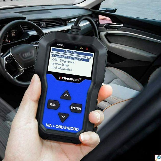 Διαγνωστικό Αυτοκινήτου OBD2 για VW, Audi, Skoda, Seat – Πλήρες Σύστημα με Οθόνη TFT - Konnwei