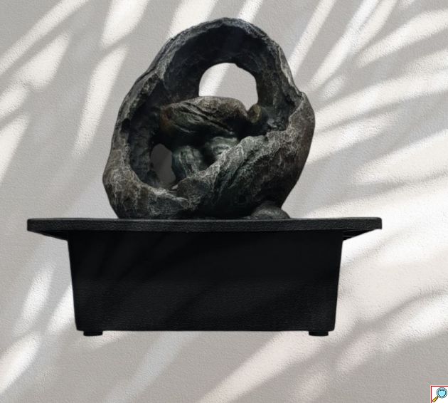 Διακοσμητικό Feng Shui Συντριβάνι Καταρράκτης με Φωτισμό LED - 26 x 23 x 18 εκ