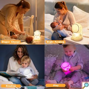 Διακοσμητικό Φωτιστικό Σιλικόνης Αστροναύτης με USB 10 cm x 13,5 cm x 9 cm