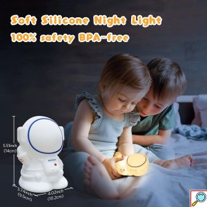 Διακοσμητικό Φωτιστικό Σιλικόνης Αστροναύτης με USB 10 cm x 13,5 cm x 9 cm