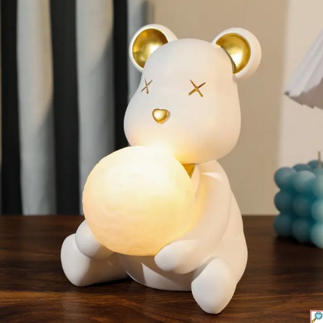 Διακοσμητικό Φως Σπιτιού - Αρκουδάκι Άγαλμα / Μινιατούρα με Αποθηκευτικό Χώρο Μικρών Αντικειμένων 