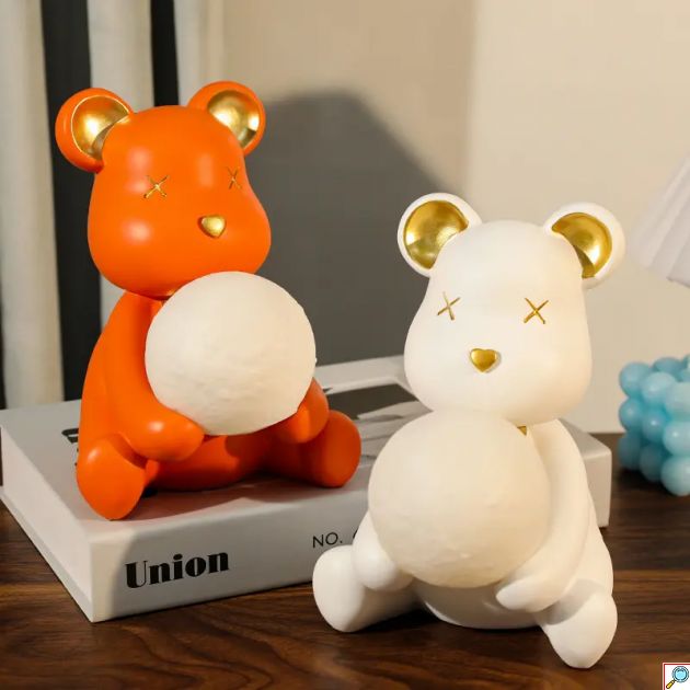 Διακοσμητικό Φως Σπιτιού - Αρκουδάκι Άγαλμα / Μινιατούρα με Αποθηκευτικό Χώρο Μικρών Αντικειμένων 