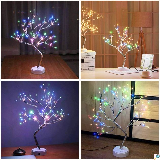 Διακοσμητικό Φωτιζόμενο Δέντρο 50cm με RGB Led Φωτισμό USB