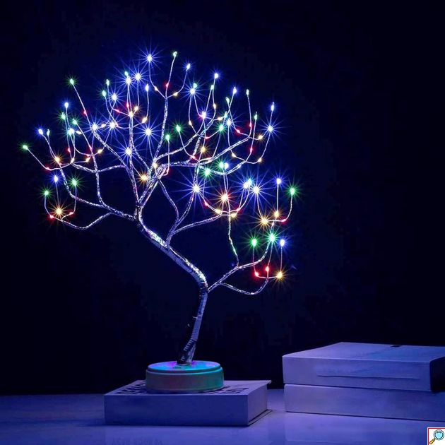 Διακοσμητικό Φωτιζόμενο Δέντρο 50cm με RGB Led Φωτισμό USB