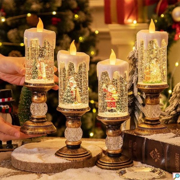 Διακοσμητικό Κερί LED Φωτισμού με Διάφορες Χριστουγεννιάτικες Φιγούρες 25.5cm