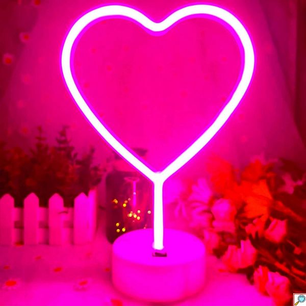 Διακοσμητικό Neon LED Φωτιστικό Καρδιά Decoration Lamp Heart 29x20x12 cm