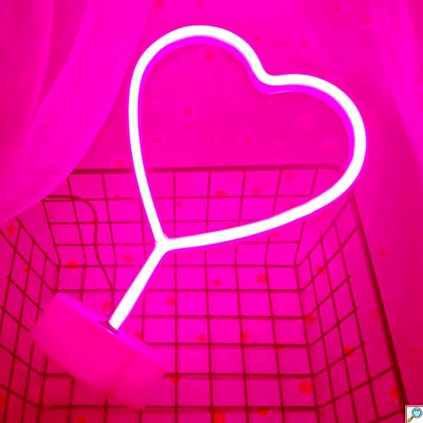 Διακοσμητικό Neon LED Φωτιστικό Καρδιά Decoration Lamp Heart 29x20x12 cm