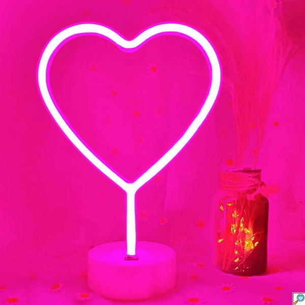 Διακοσμητικό Neon LED Φωτιστικό Καρδιά Decoration Lamp Heart 29x20x12 cm