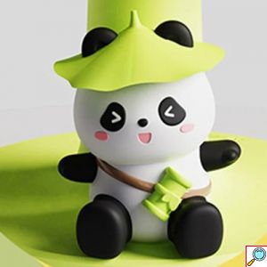 Διακοσμητικό Παιδικό Φωτιστικό Σιλικόνης με USB σε Σχήμα Μανιτάρι με Ζωάκι Πάντα - Arrango