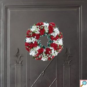 Διακοσμητικό Στεφάνι με Τεχνητά Λουλούδια 38 cm 