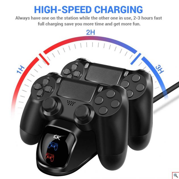 Διπλή Βάση Φόρτισης Dualshock Controller PS4 Sako