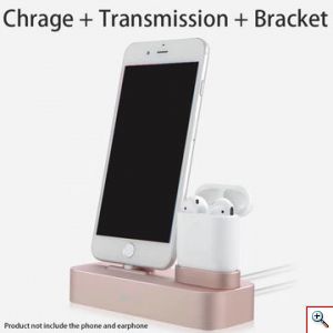 Βάση Φόρτισης 2 σε 1 για iPhone & Airpods - Aluminum 2 in 1 Charger Base Lightning & AirPods COTEetCL