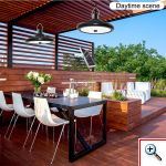 Αδιάβροχο Ηλιακό Φωτιστικό 12W 112LED Λευκού & Θερμού Φωτισμού Αυτόματο με Τηλεχειρηστήριο & Αισθητήρα Φωτός & Ανιχνευτή Κίνησης Επαναφορτιζόμενο - Μαύρο 2τμχ