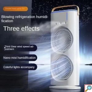 Διπλός USB Ανεμιστήρας με Υδρονέφωση, RGB Φωτισμό & Τηλεχειριστήριο - Arrango