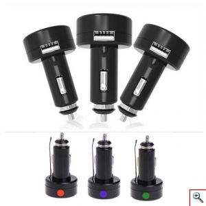 Ψηφιακό Θερμόμετρο & Βολτόμετρο Αναπτήρα Αυτοκινήτου με Φορτιστή USB DoFull