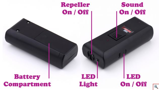 Ηλεκτρονικός Απωθητής - Εκπαιδευτής Σκύλων με Υπερήχους και Φακό 