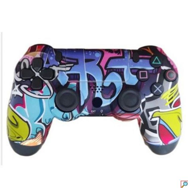 Ασύρματο Χειριστήριο Gamepad PS4 Doubleshock - Συμβατό με PS TV PS Now Wireless Controller Πολύχρωμο Graffiti