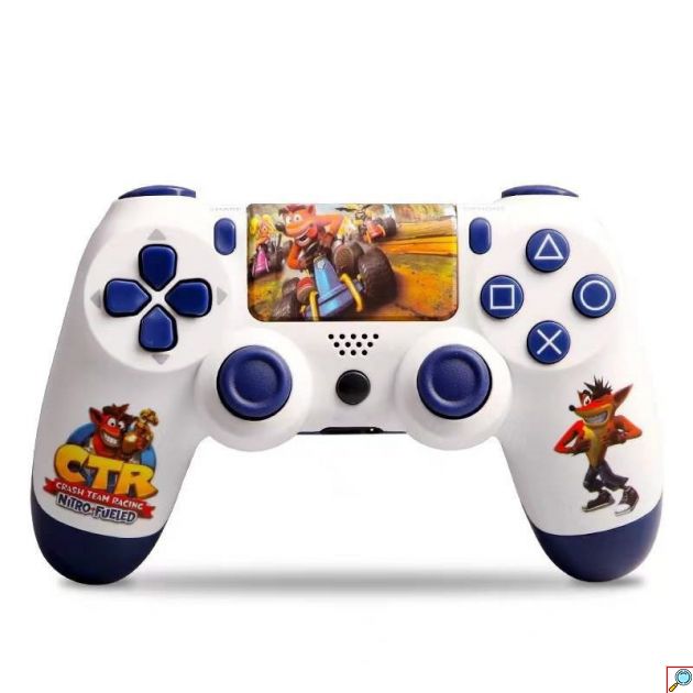 Ασύρματο Χειριστήριο Doubleshock Wireless Controller για PS4 & Υπολογιστές - CTR Λευκό/ Μπλε