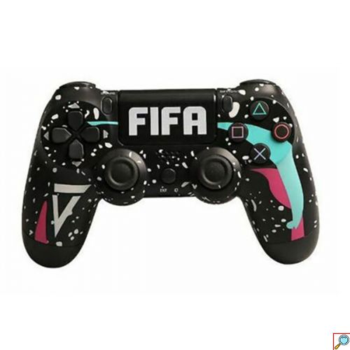 Doubleshock FIFA Ασύρματο Gamepad Χειριστήριο Παιχνιδιών για PS4 με Ενσωματωμένο Ηχείο και Φωτιζόμενη Μπάρα Μαύρο