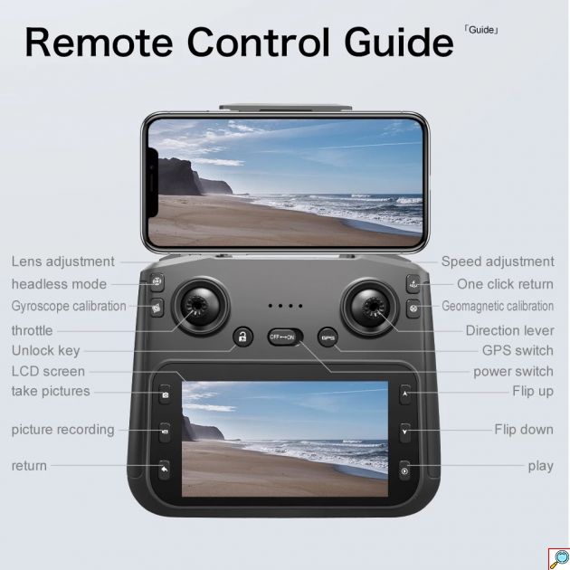 Drone Με GPS Και Διπλή Κάμερα 4K Με Τηλεχειριστήριο Και Τσάντα Μεταφοράς