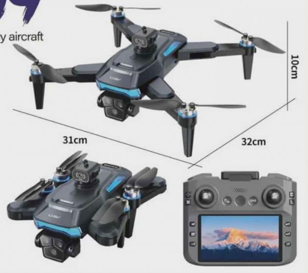 Drone με κάμερα, οθόνη, διπλό χειριστήριο και LED φωτισμό