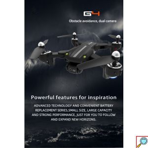 Drone Quadcopter Με Διπλή Κάμερα 720P WiFi FPV Και Πτυσσόμενο Σχεδιασμό 