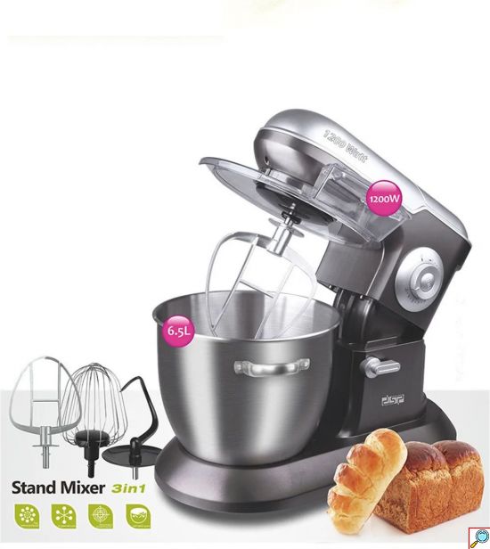 DSP Αυτόματο Ηλεκτρικό Πολυλειτουργικό Μίξερ 1200W με Ανοξείδωτο Μπολ 6.5lt
