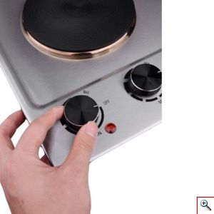 DSP® Ηλεκτρική Εστία Επιτραπέζια με 2 Μάτια - Εμαγιέ - Hot Plate 2-1 KD4047